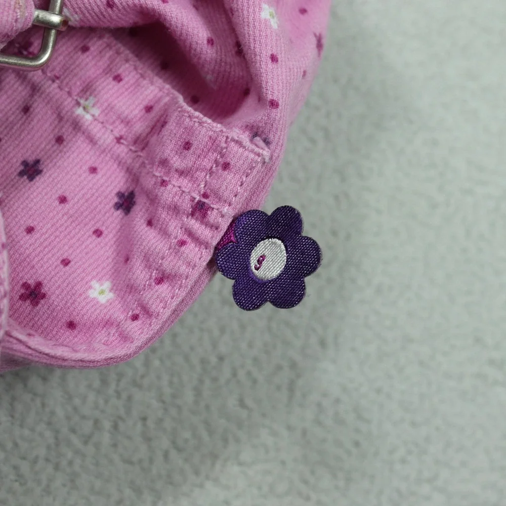 Vintage Gymboree Pink Floral Corduroy Overalls Toddler Girls 18-24M READ
